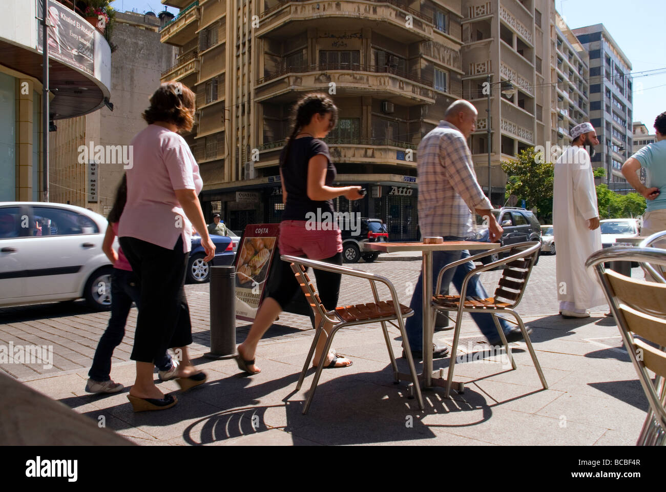 Hamra Street a Beirut Libano Foto Stock