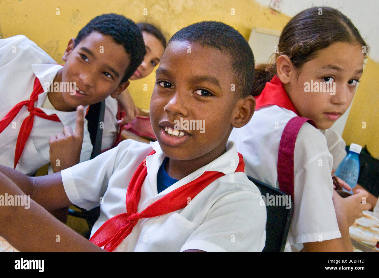 Cuba havana all ora di pranzo nella scuola Foto Stock