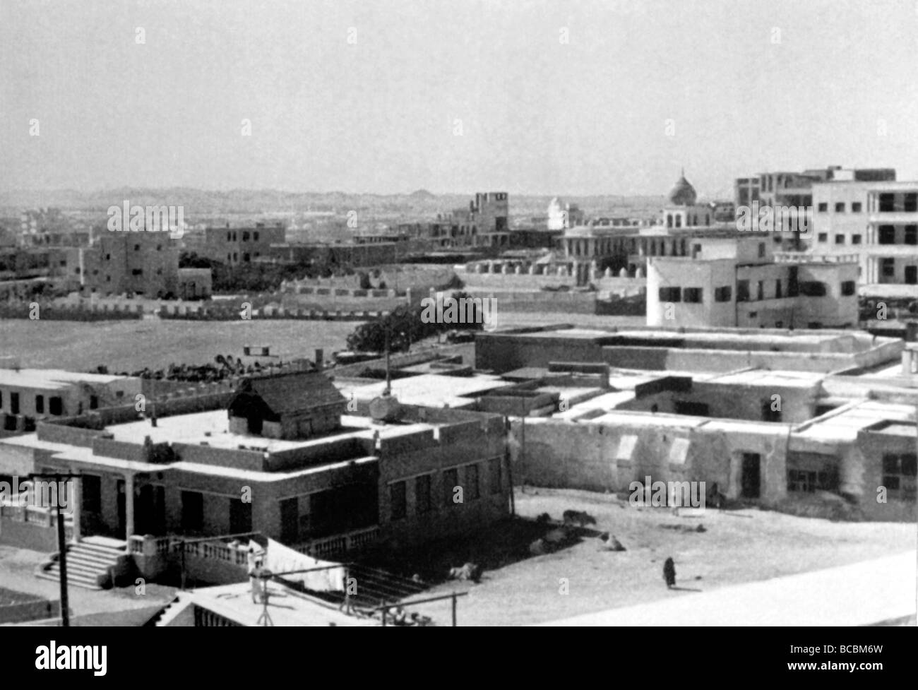 Arabia Saudita vista storica di Djedda da pozzi di Ibn Sa'ud Foto Stock