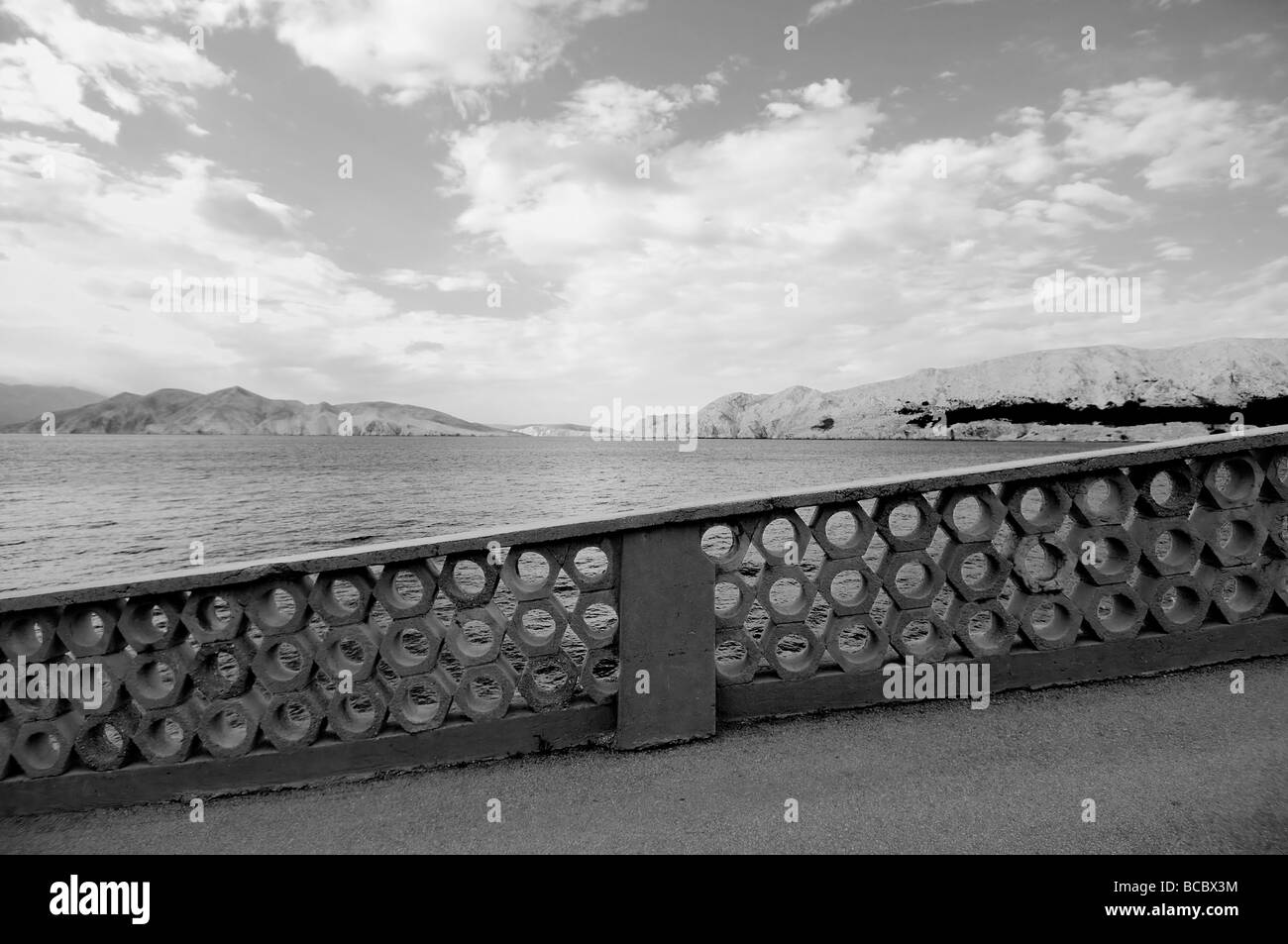 Una vista panoramica sul mare a Baska Foto Stock