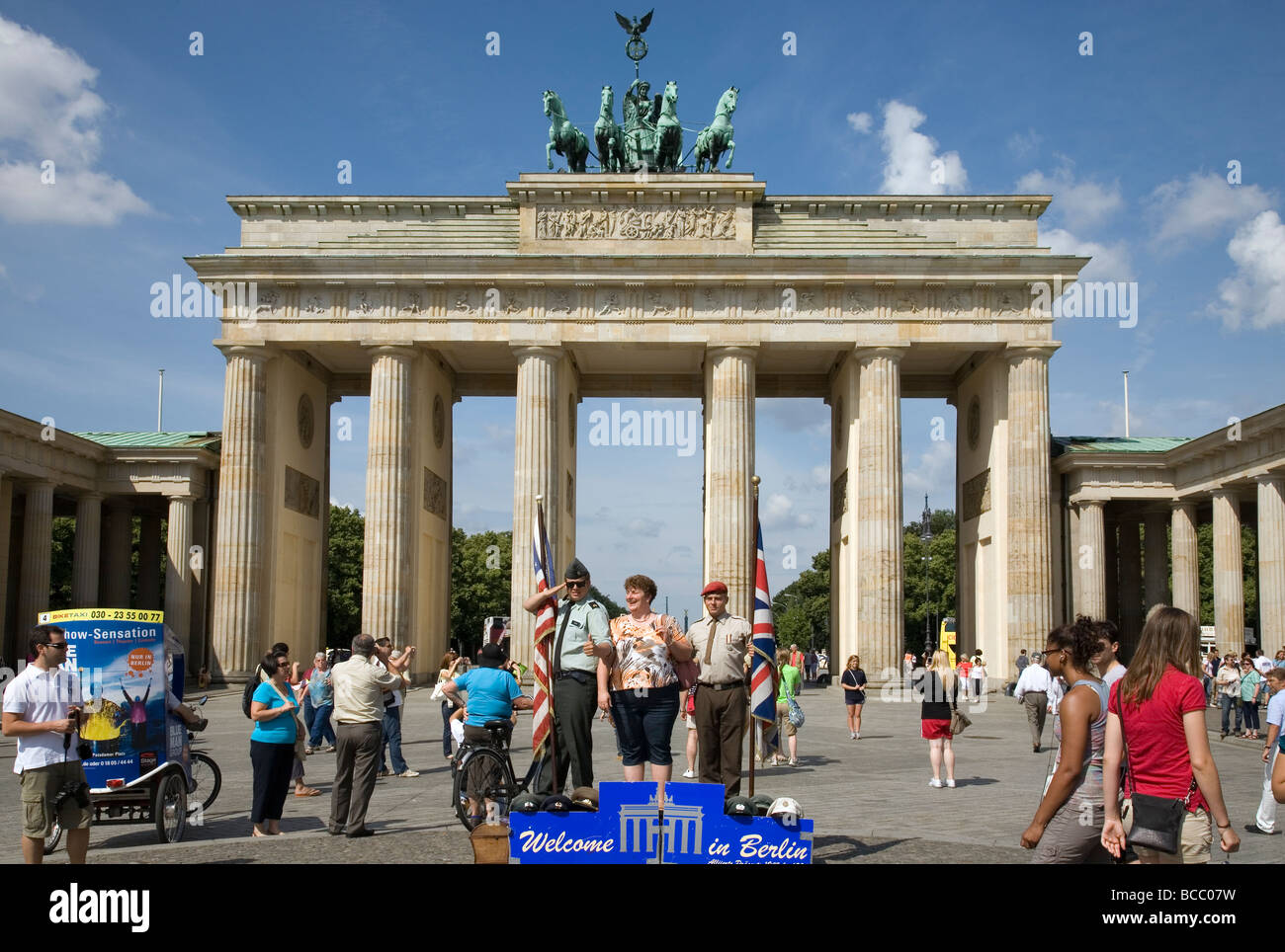 La Porta di Brandeburgo, Berlino, Germania Foto Stock
