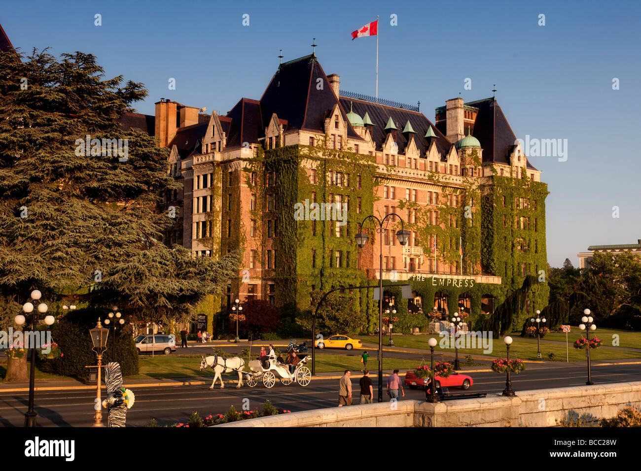 Hotel Empress carrello Victoria Isola di Vancouver Canada America del Nord Foto Stock