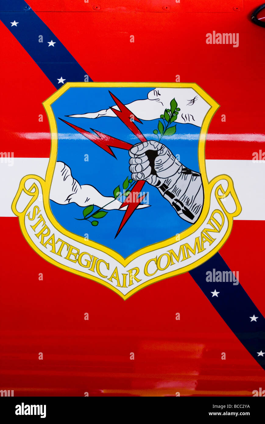 Strategic Air Command insegne sul velivolo alla Cape Canaveral Air Force Station Foto Stock
