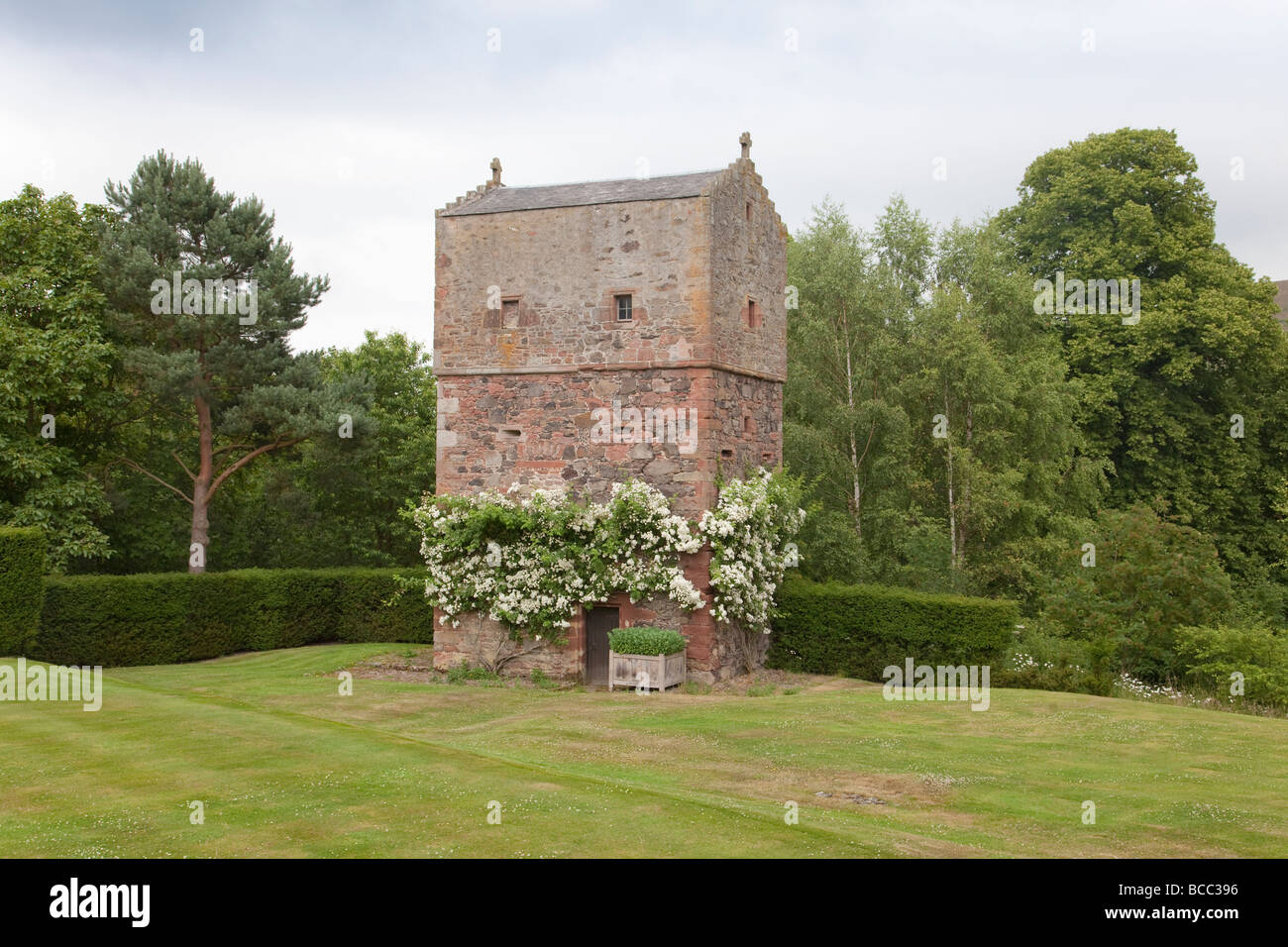Corbet Tower, casa fortificata, Morebattle Foto Stock