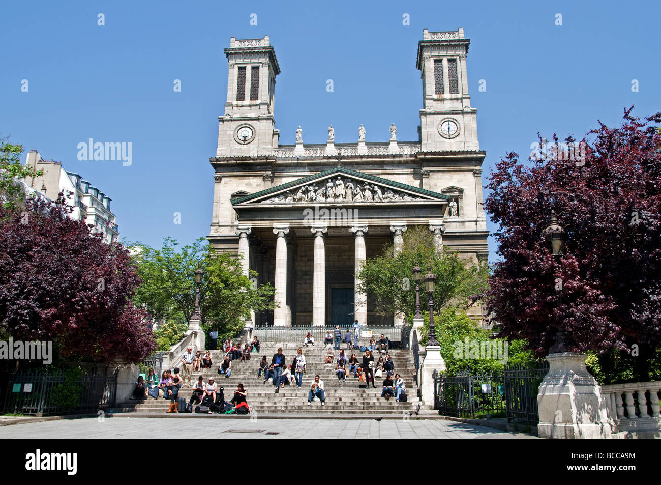 Parigi Francia Saint Vincent de Paul persone di chiesa Foto Stock