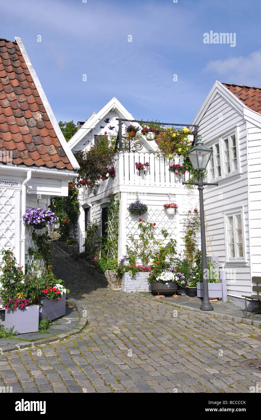 Gamle Stavanger, Stavanger, Rogaland, Norvegia Foto Stock