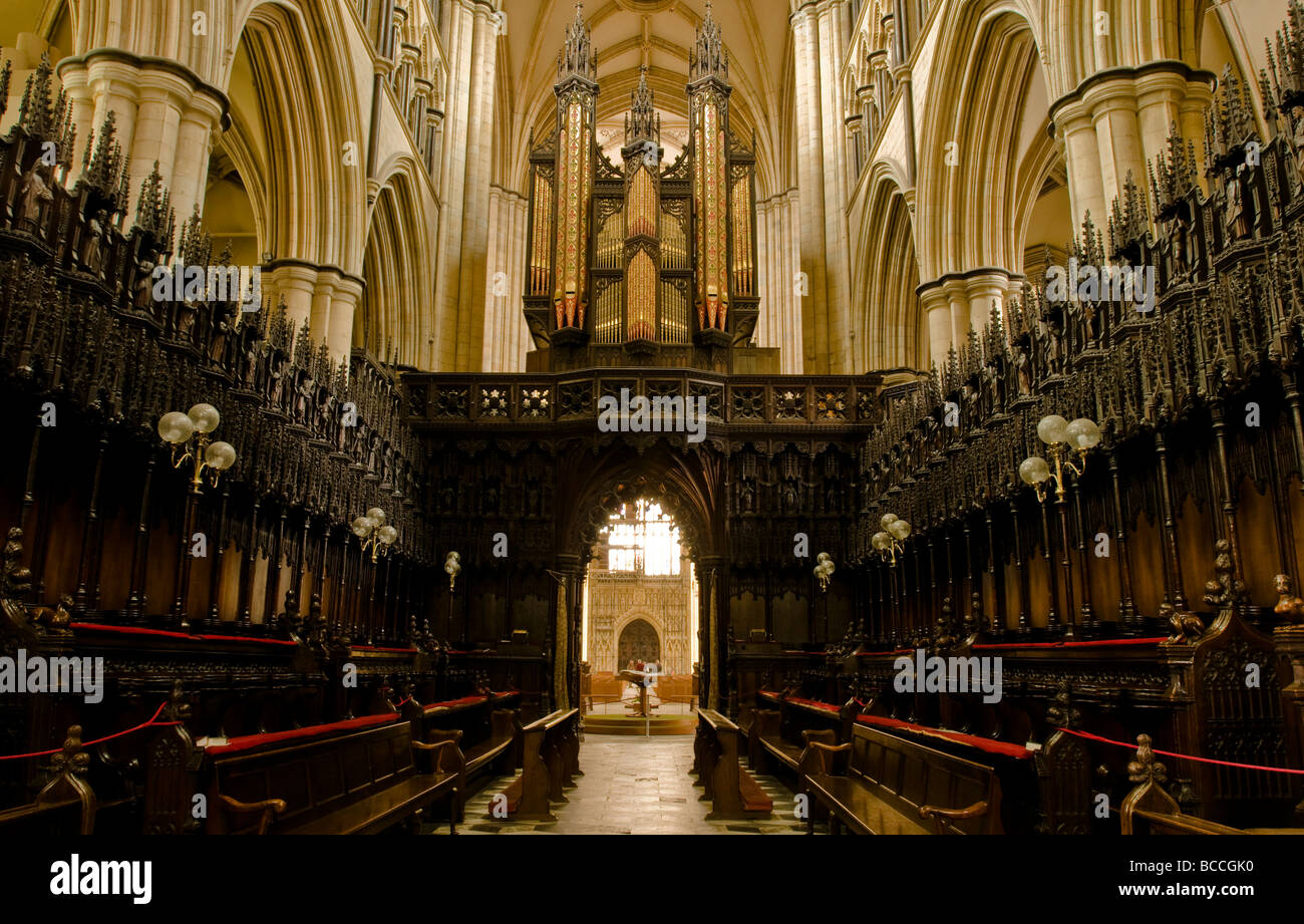 Interno di Beverley Minster, East Yorkshire Foto Stock