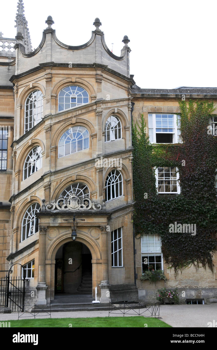 Hertford College di Oxford scalinata a spirale Foto Stock