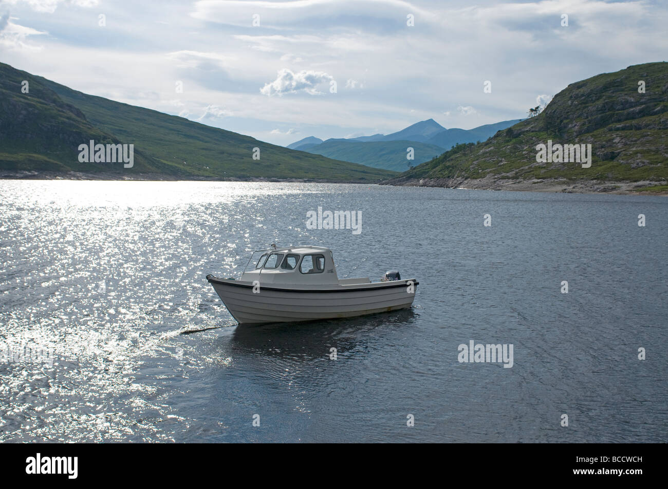 Loch Monar ad ovest di Cannich, Inverness-shire,Highland regione. La Scozia. SCO 5254. Foto Stock