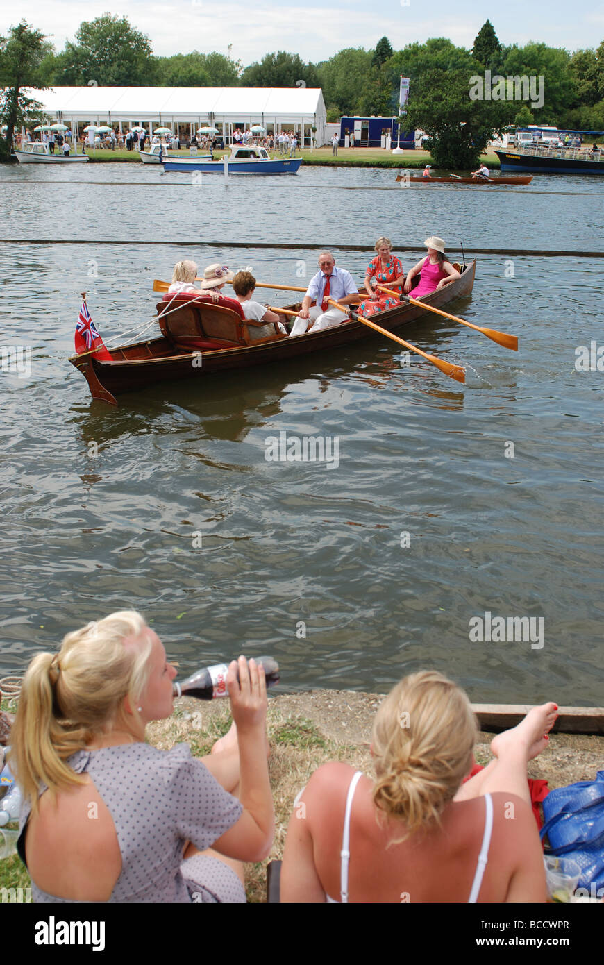 Henley Royal Regatta, Henley-on-Thames, Oxfordshire, England, Regno Unito Foto Stock