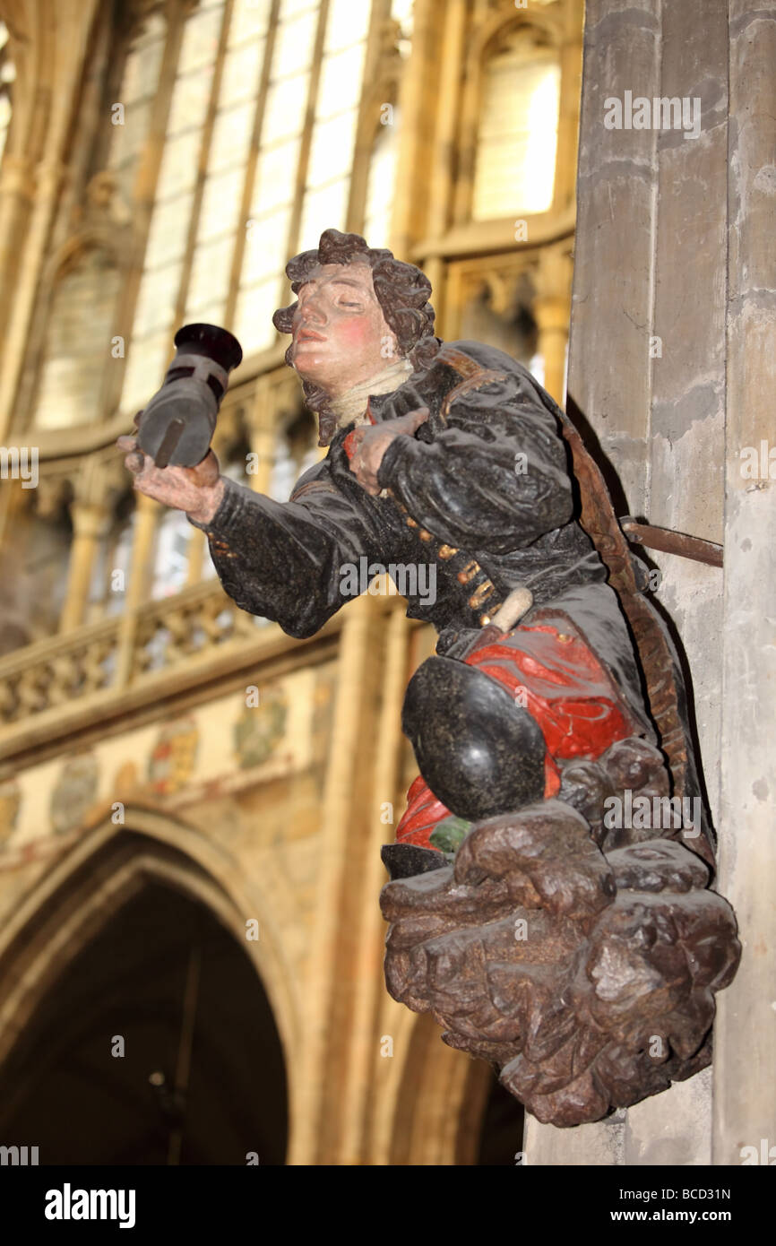 Parte del decoro interno di san vito la cattedrale di Praga. Foto Stock