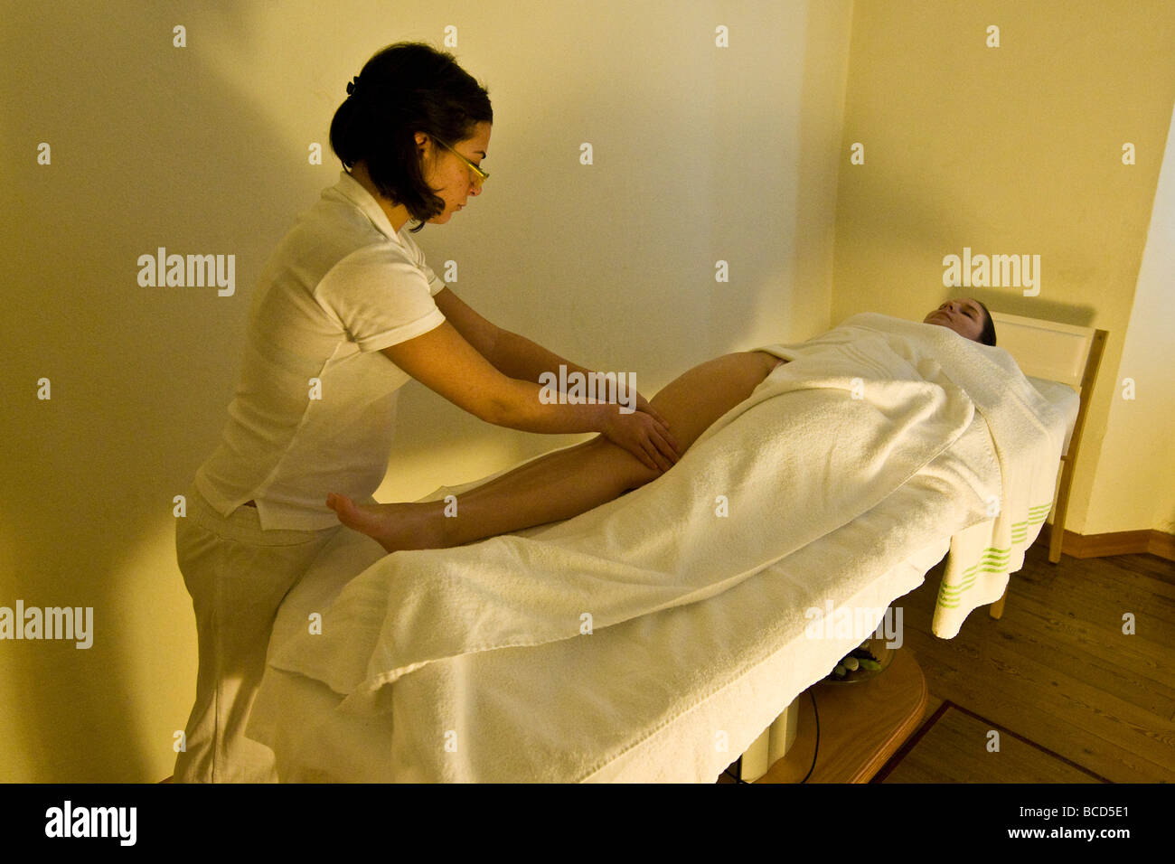 Massaggi Pré Saint Didier Spa Aosta Italia Foto Stock