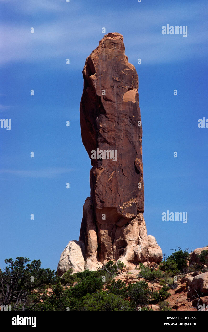 Il Dark Angel nel giardino Devils Arches National Park nello Utah Foto Stock
