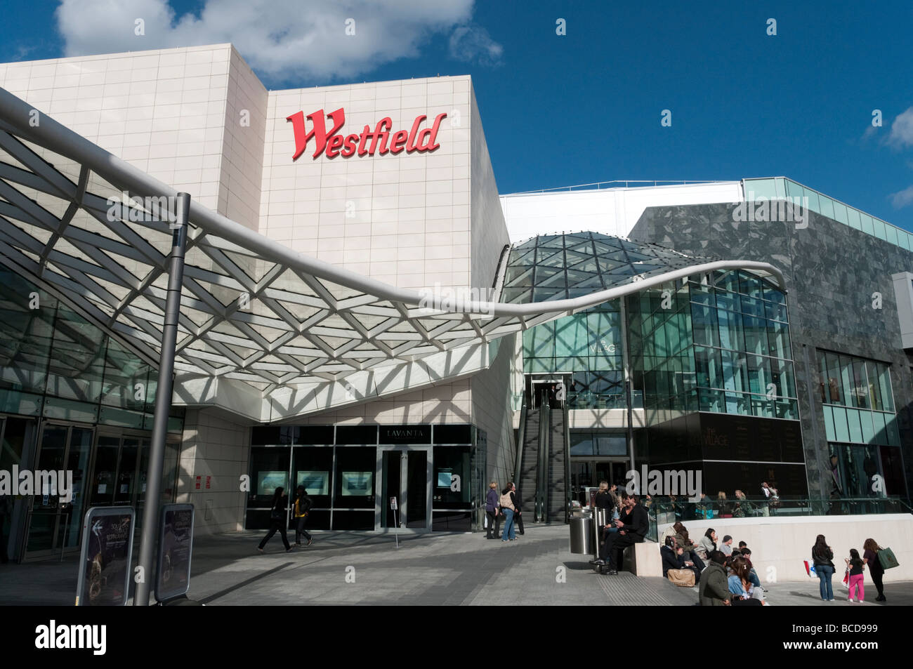 Westfield London shopping centre, Città Bianca, England Regno Unito Foto Stock
