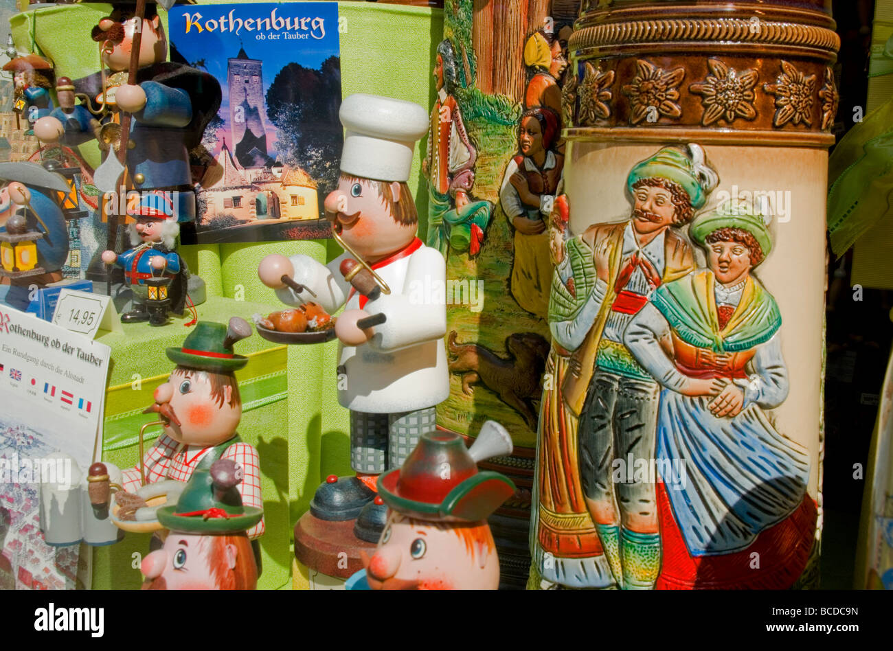 Rothenburg ob der Tauber negozio Finestra display Foto Stock