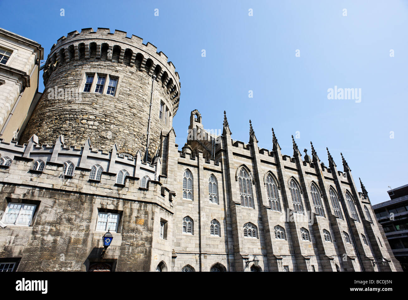 Registrare la torre e la cappella reale presso il Castello di Dublino Dublino Repubblica di Irlanda Foto Stock