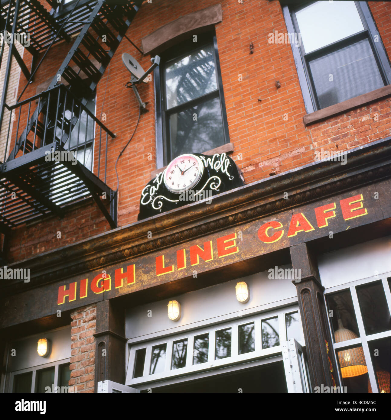 La linea alta Cafe in Chelsea Manhattan New York City USA KATHY DEWITT Foto Stock