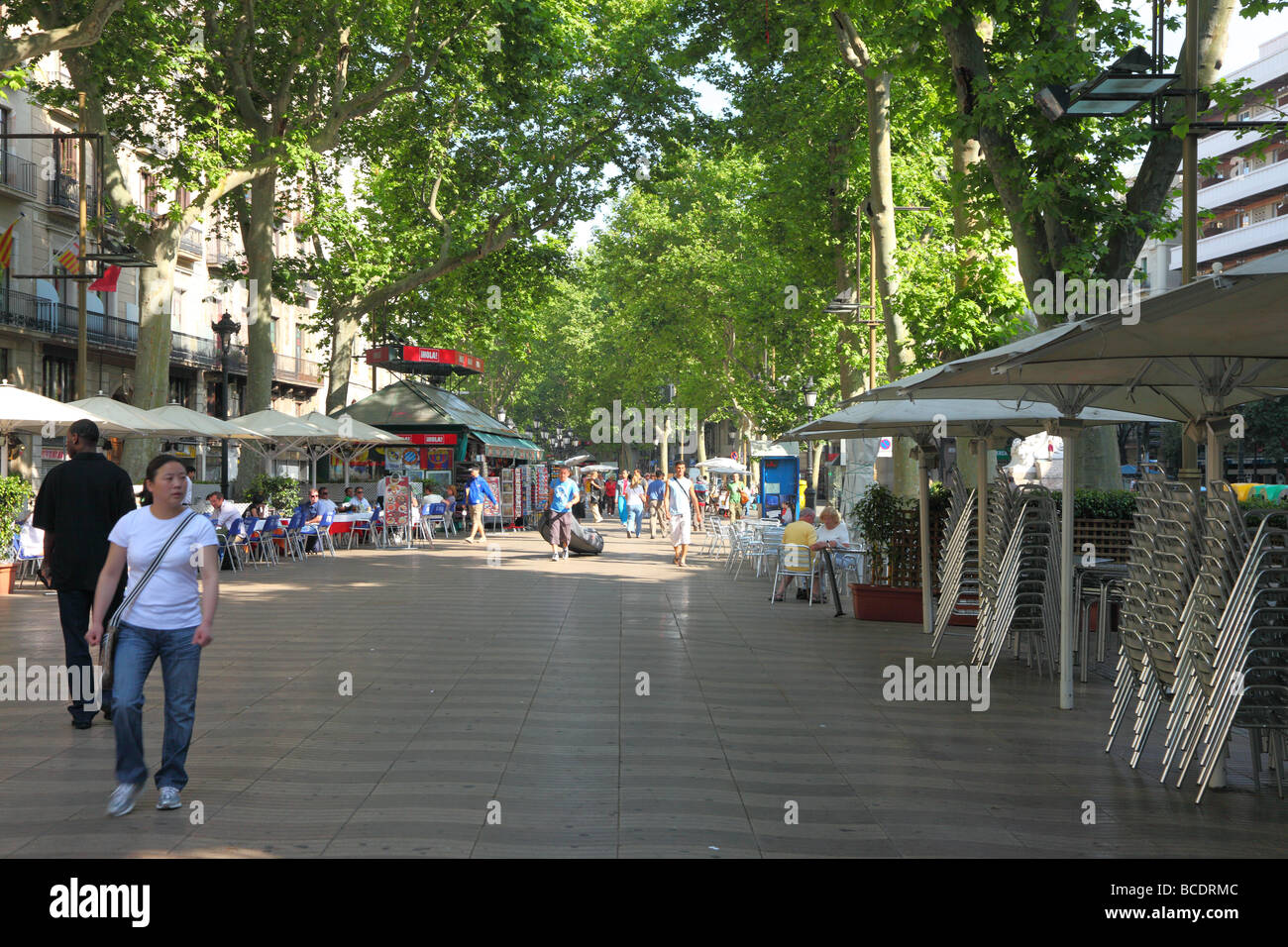 La Rambla Catalunya Barcellona Spagna Foto Stock