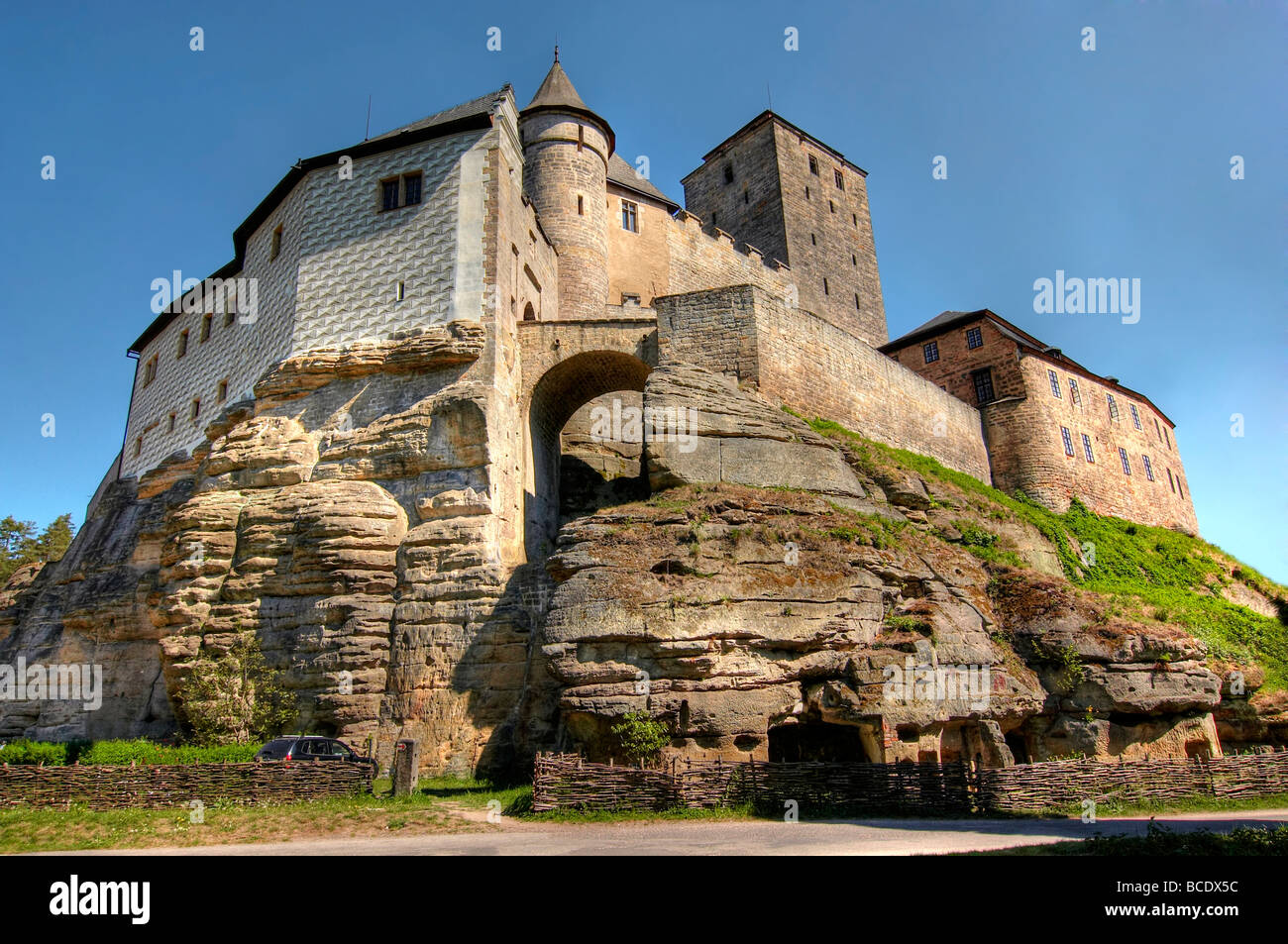 Castello Kost - grande castello gotico si trova nel quartiere Jicin della Repubblica ceca Foto Stock