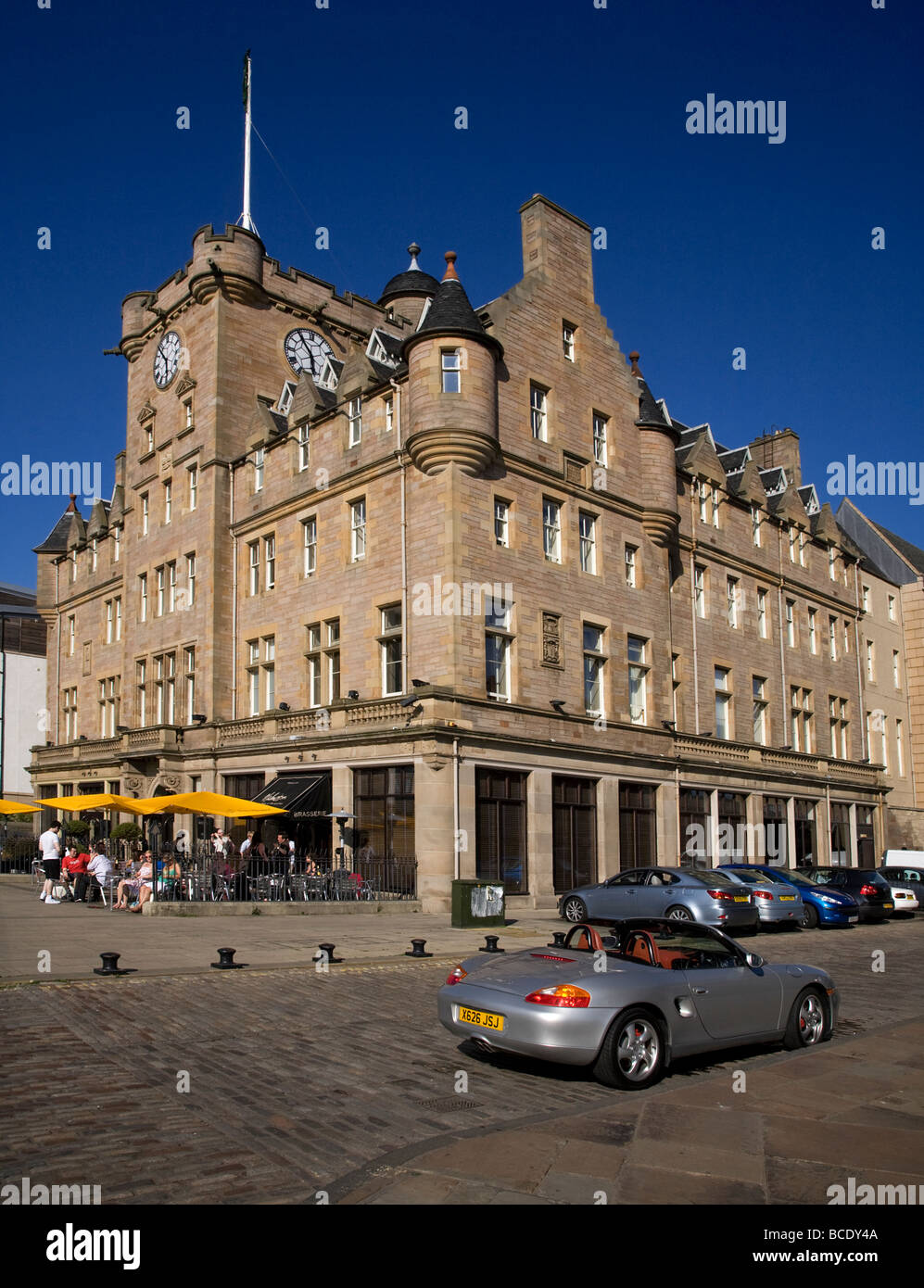 La zona di Riva del porto di Leith, Edimburgo, Scozia. Foto Stock