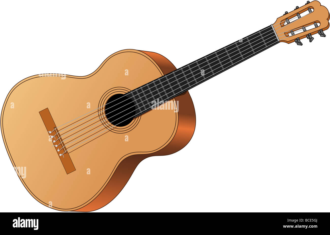 La chitarra classica. Foto Stock