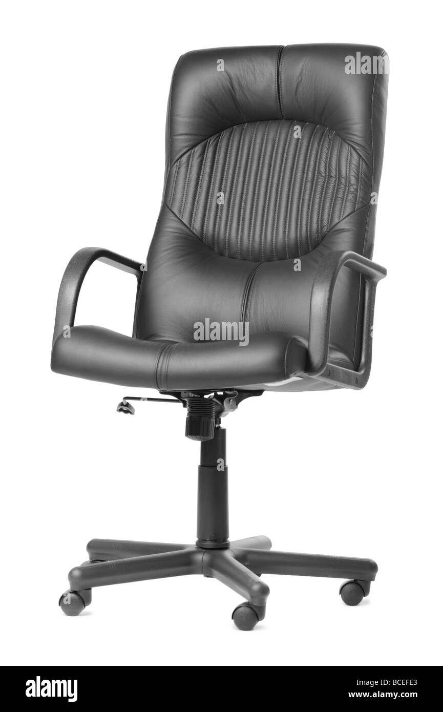 Poltrona da ufficio di un oggetto di arredamento con un rivestimento da una pelle naturale Foto Stock