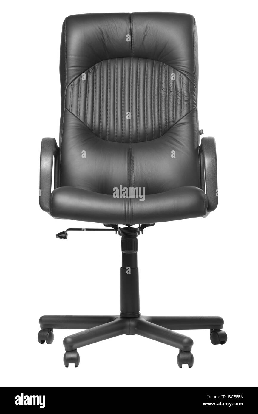 Poltrona da ufficio di un oggetto di arredamento con un rivestimento da una pelle naturale Foto Stock