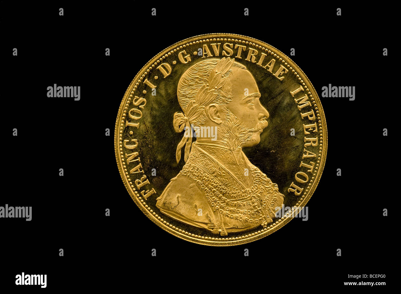 Austrian Kronen moneta in oro Foto Stock