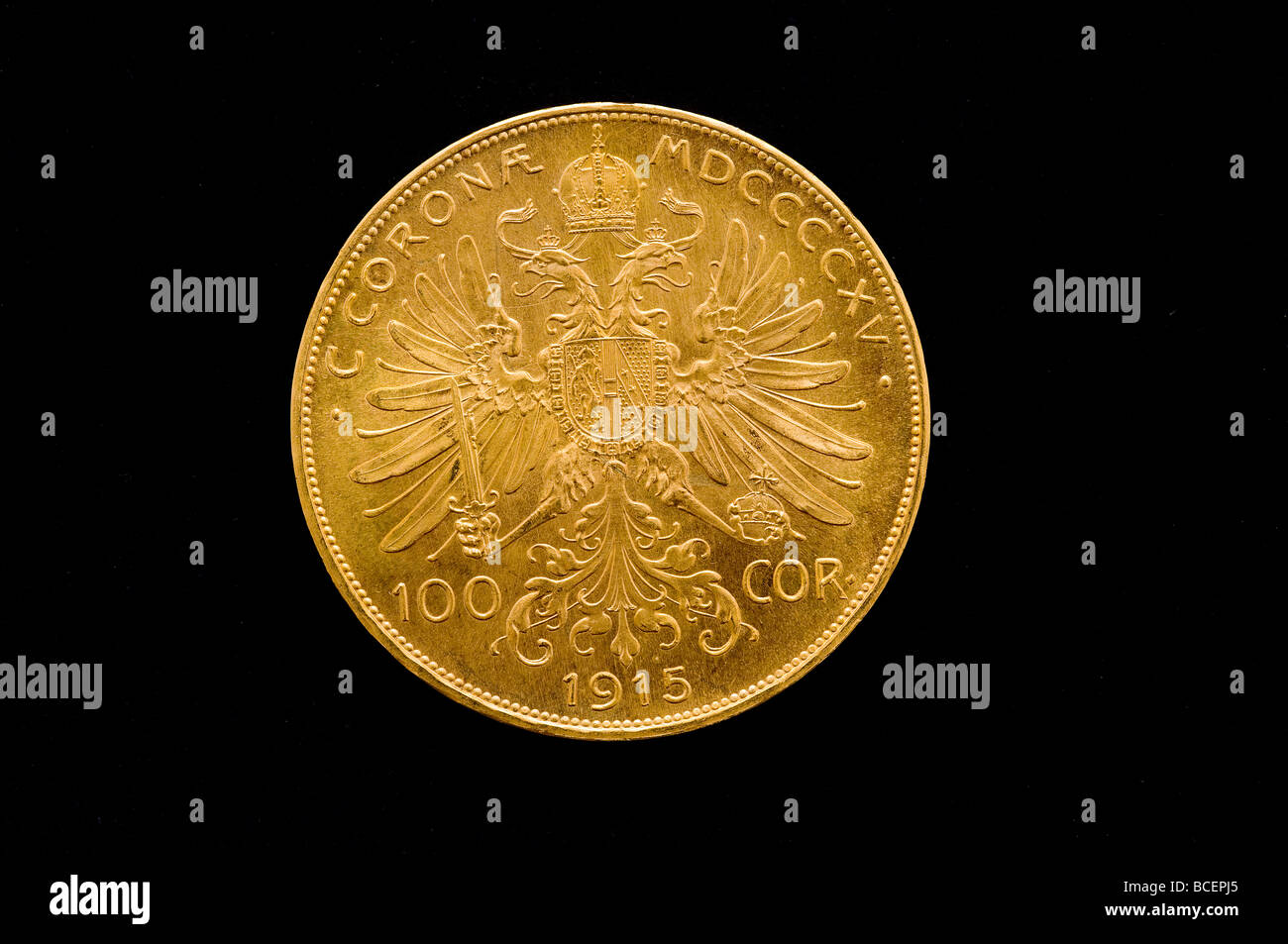 Austrian Kronen moneta in oro Foto Stock