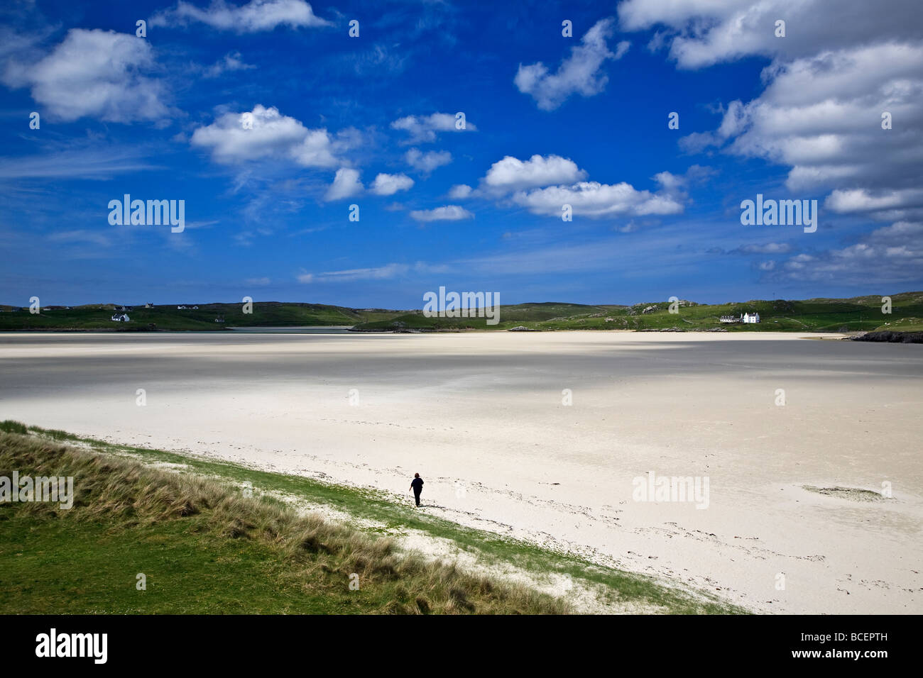 Uig Sands, isola di Lewis, Ebridi Esterne, Western Isles, Scozia. Regno Unito Foto Stock