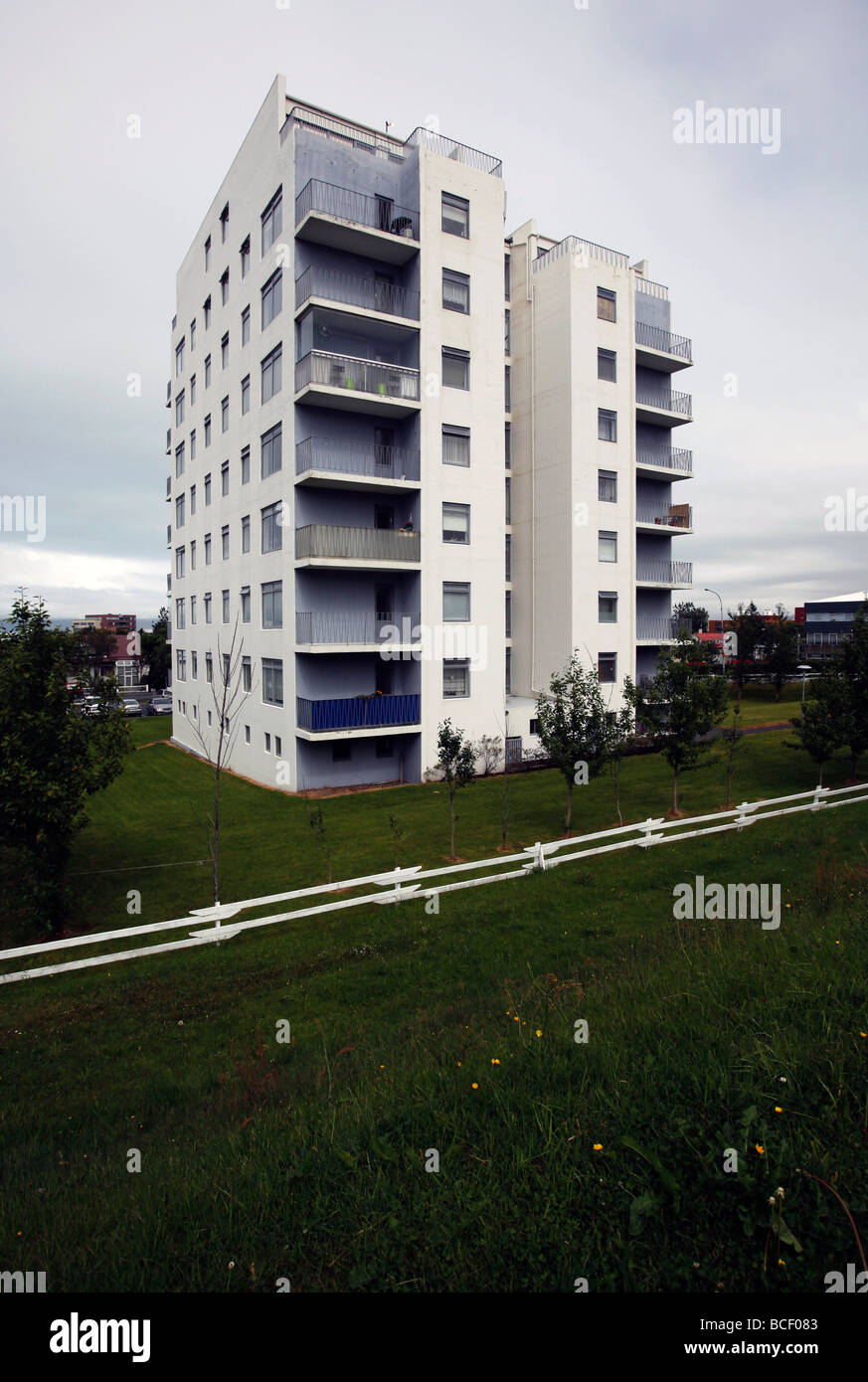 Edificio di appartamenti, Reykjavík, Islanda Foto Stock