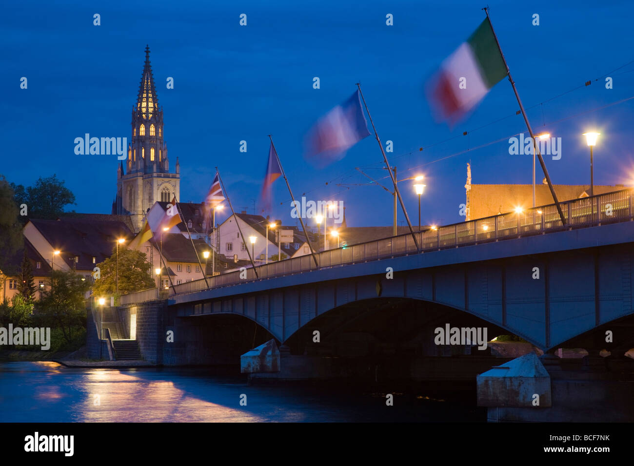 Germania, Baden-Württemberg, Lago di Costanza, costanza, Rhein Bridge Foto Stock