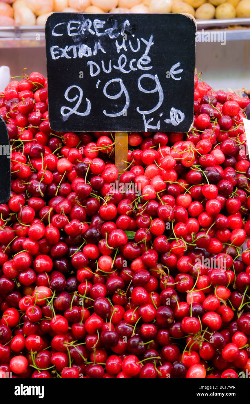 Spagna, Barcellona, La Rambla, il Mercato della Boqueria Foto Stock
