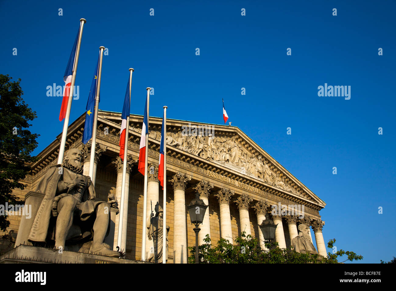 Assemblea Nazionale (Palazzo Bourbon), Parigi, Francia Foto Stock