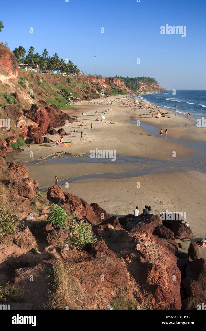 Varkala Beach, Kerala, India Foto Stock