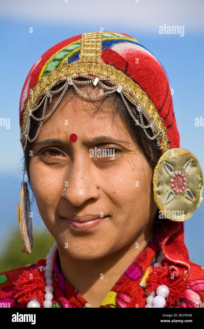 India Bengala Occidentale, Darjeeling, donna locale Foto Stock