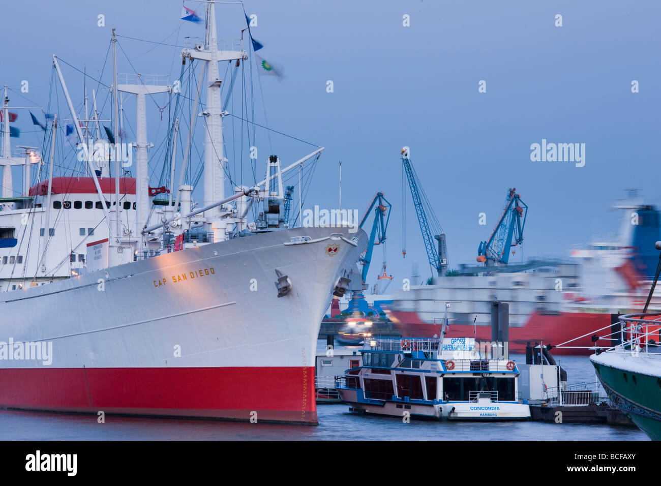 In Germania, stato di Hamburg, Amburgo, nave museo Cap San Diego Foto Stock