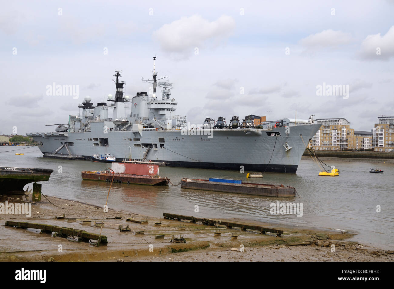 HMS illustre a Greenwich, London, 2009 Foto Stock