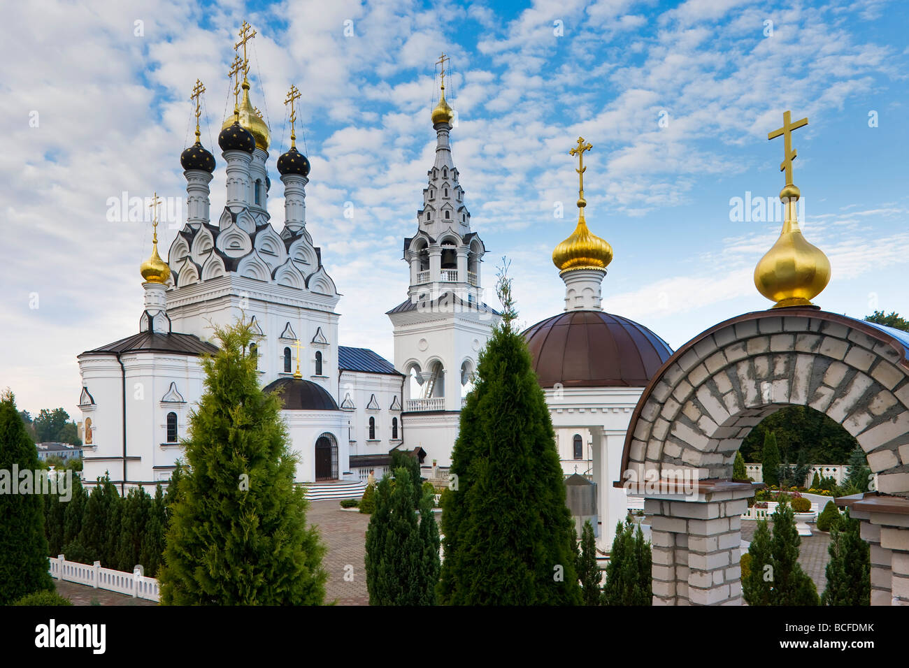 Russia, Kaliningrad, la chiesa russo-ortodossa di Bagrationovsk Foto Stock