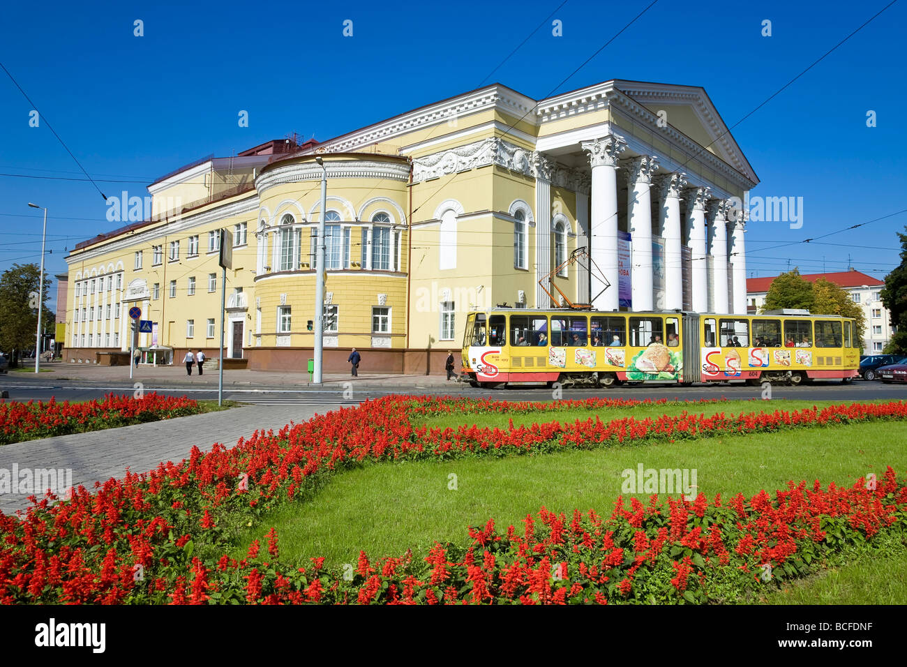 La Russia, Kaliningrad, Prospekt Mira, dramma Theatre House Foto Stock