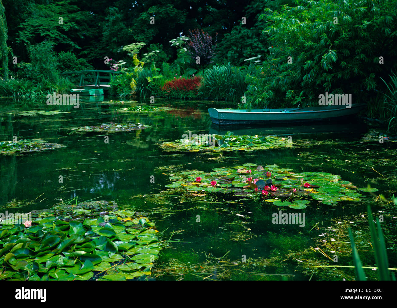 Claude Monet il giardino a Giverny in Normandia Francia Foto Stock