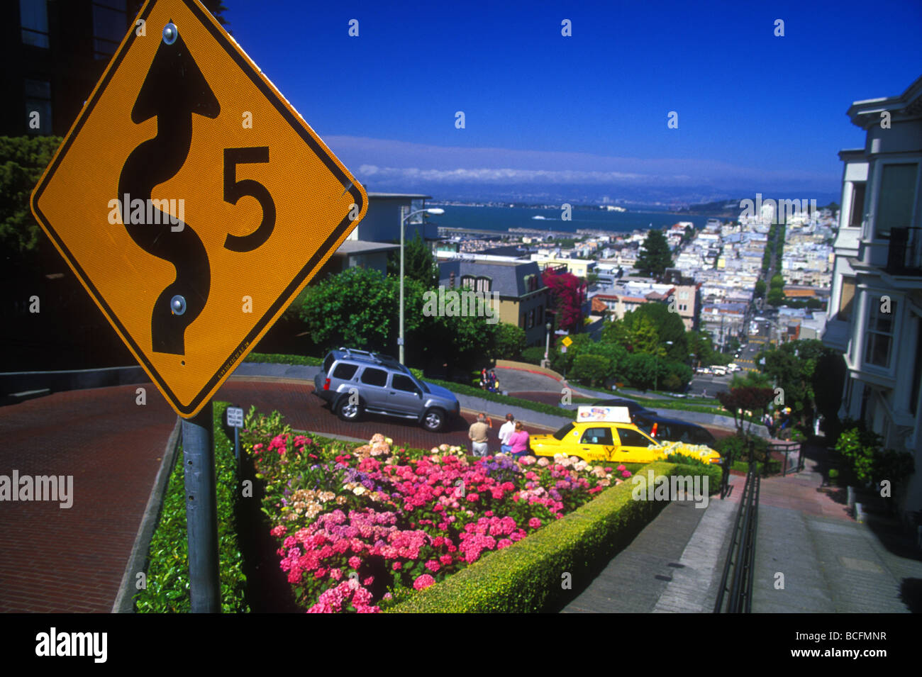 Lombard Street San Francisco California USA Foto Stock