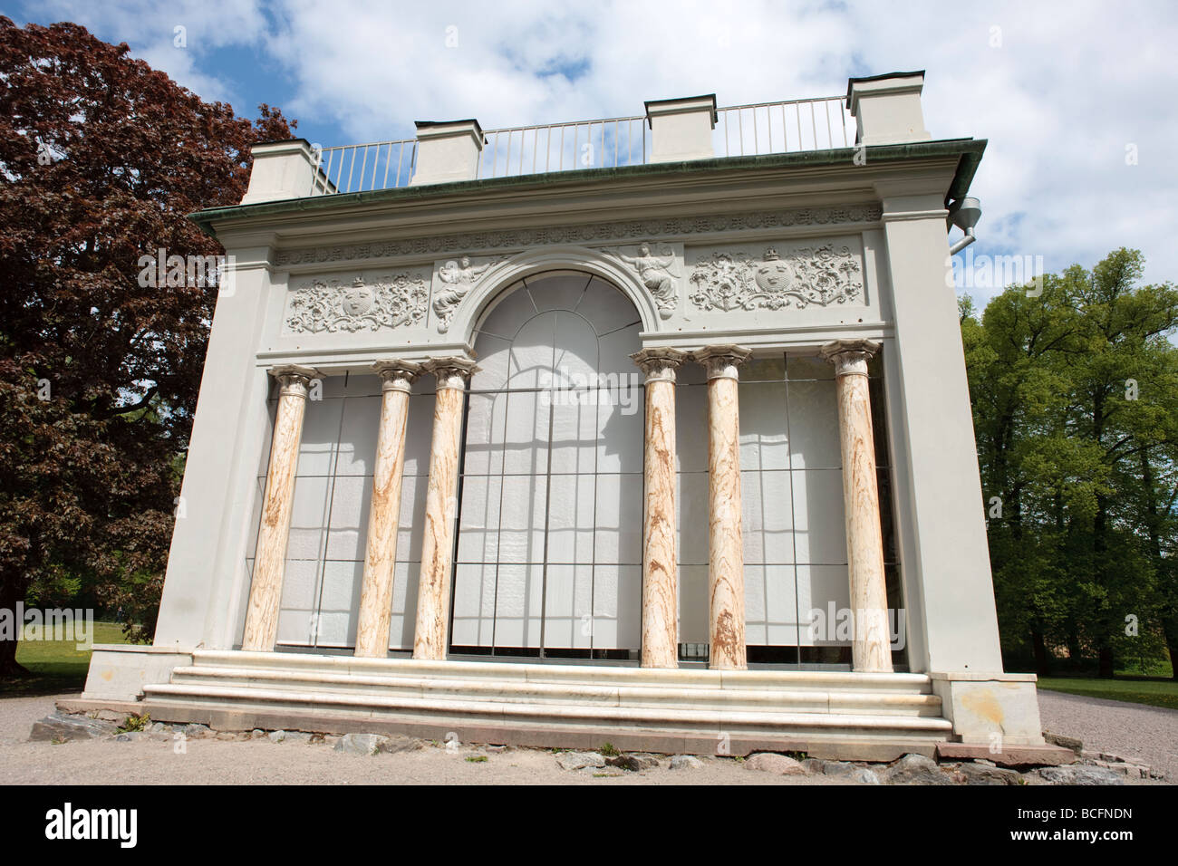 Gustav III del padiglione, Hagaparken, Solna (Svezia) Foto Stock