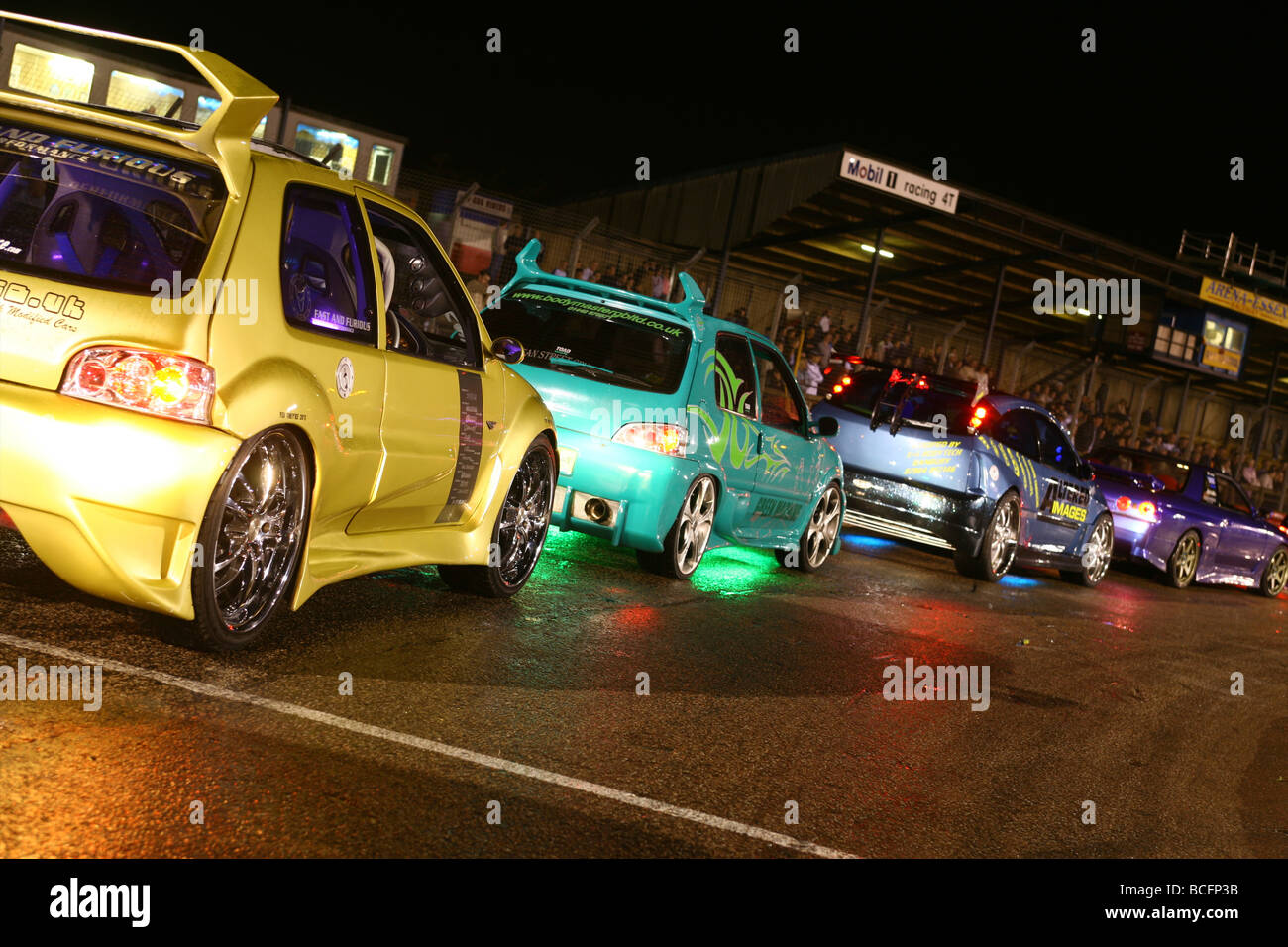 Modificato car show all'Arena Essex Foto Stock
