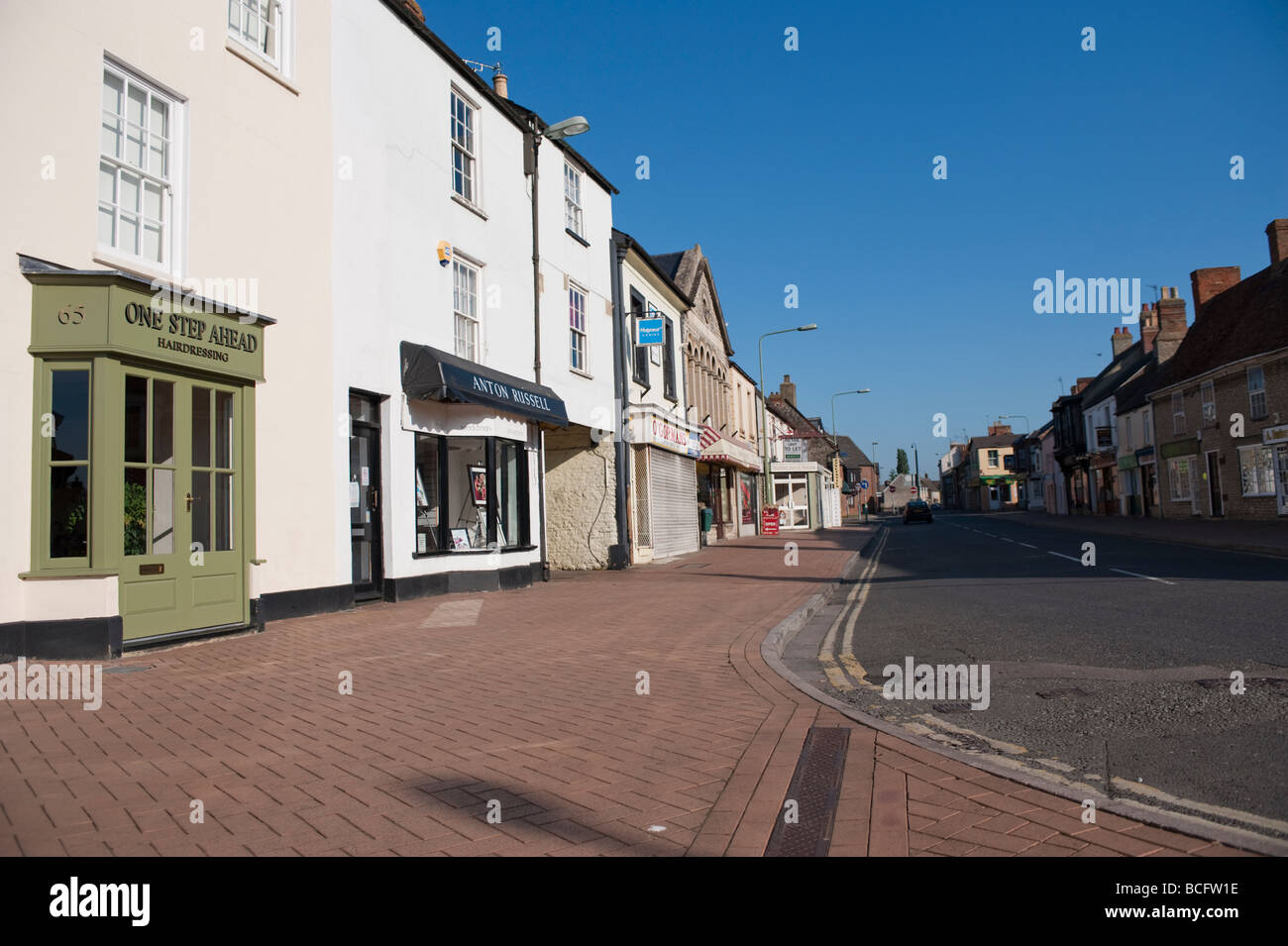 Una vista di sheep street, bicester, oxfordshire, Foto Stock