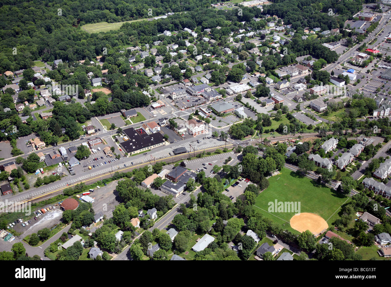 Foto aerea di Altezze di Berkeley, New Jersey. Union County USA America Stati Uniti Foto Stock