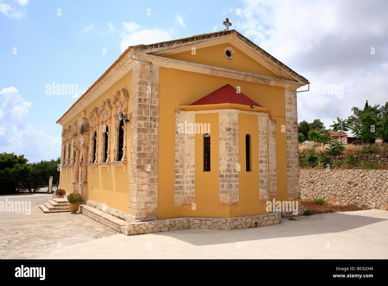La chiesa di Panagia Kerkotissa Chiesa di Nostra Signora del villaggio di Keri Zante Zacinto Grecia isola del Mar Ionio UE Unione Europea Foto Stock