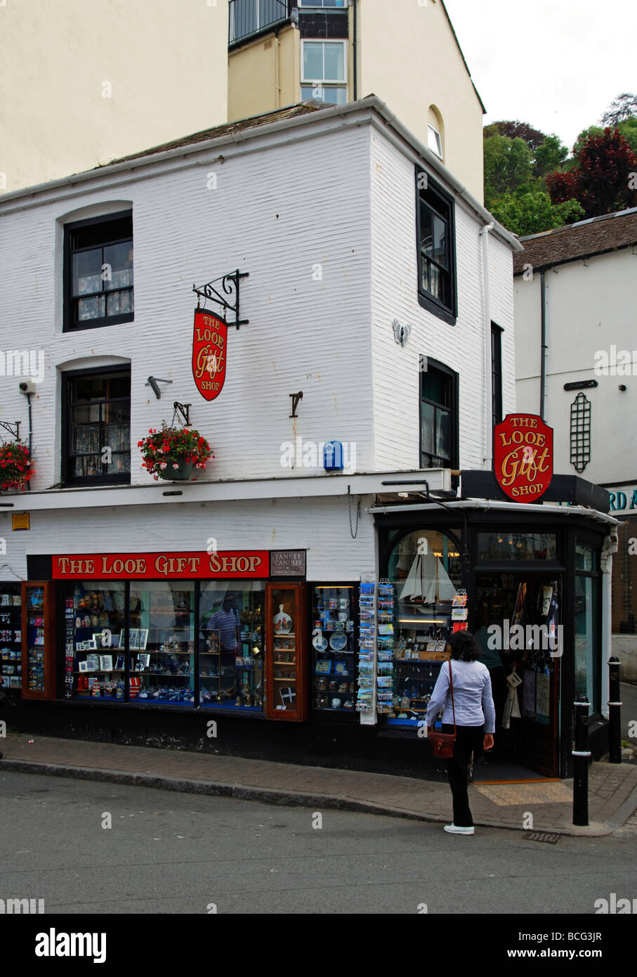 Un negozio di articoli da regalo in looe,cornwall, Regno Unito Foto Stock