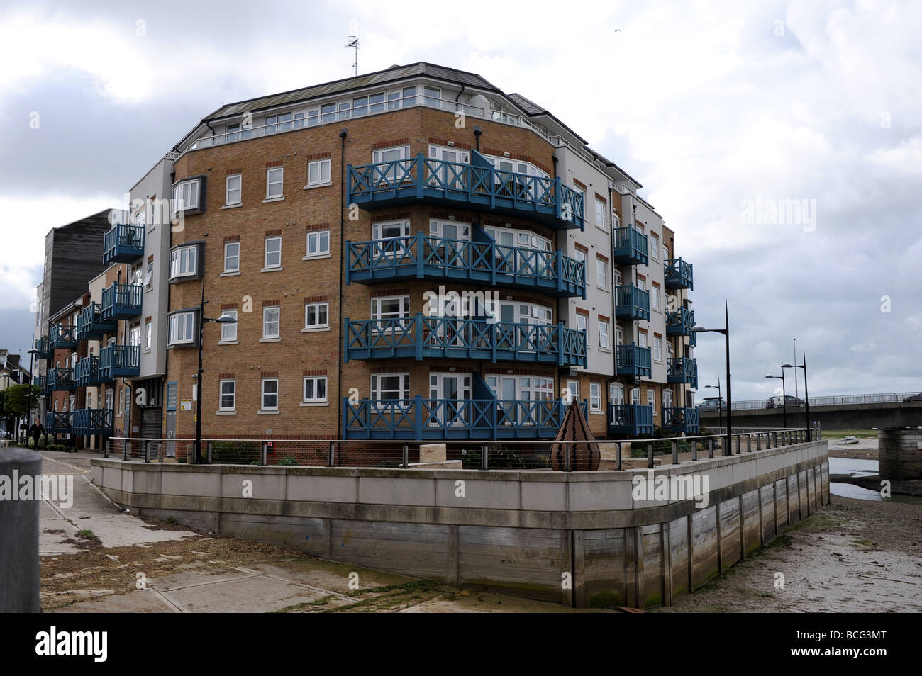 Il Ropetackle Arts Center e lo sviluppo di alloggiamento a Shoreham dal mare nel Sussex Regno Unito Foto Stock