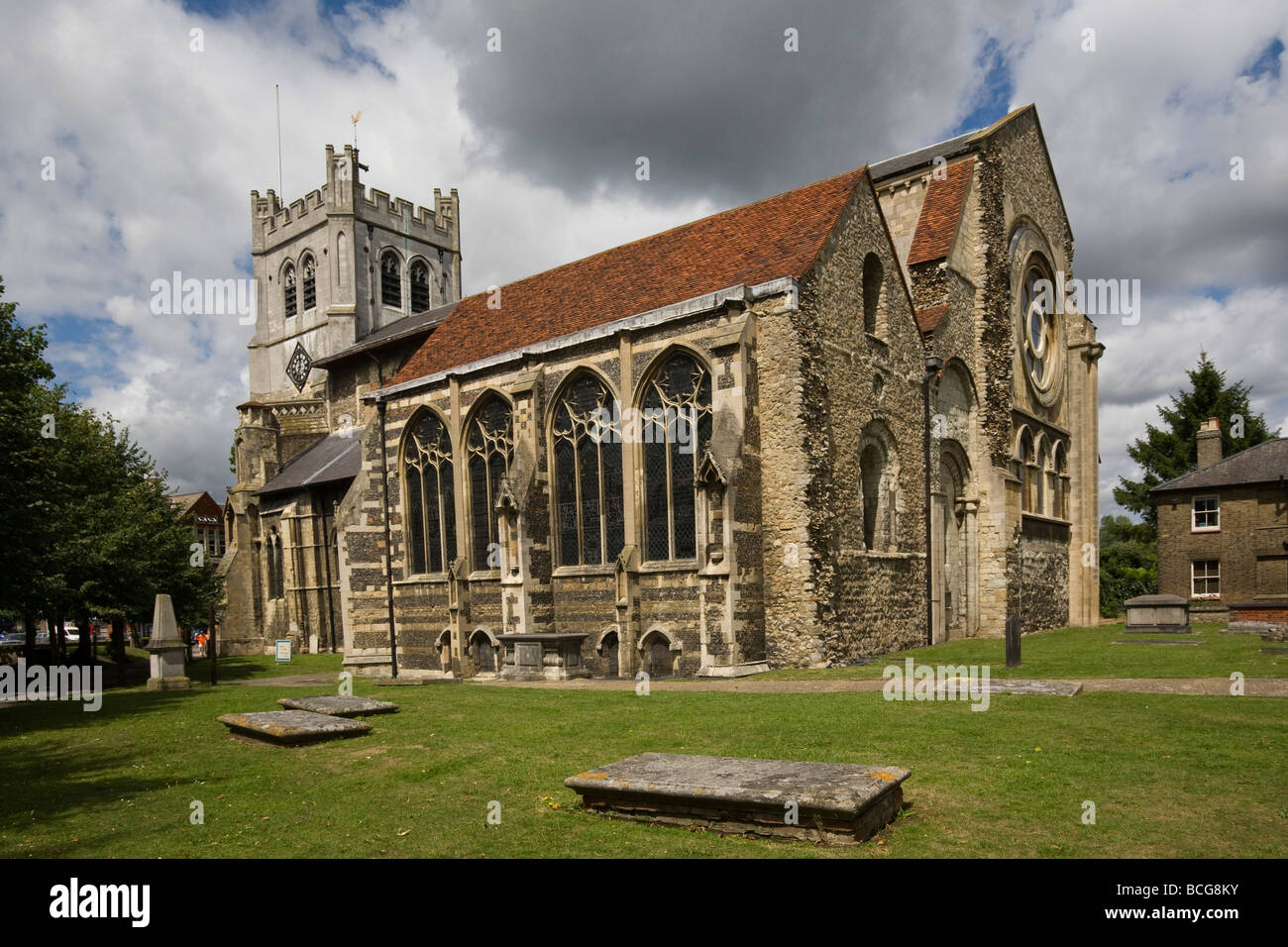 Waltham Abbey, Chiesa dell'abbazia di Waltham Santa Croce Essex Foto Stock